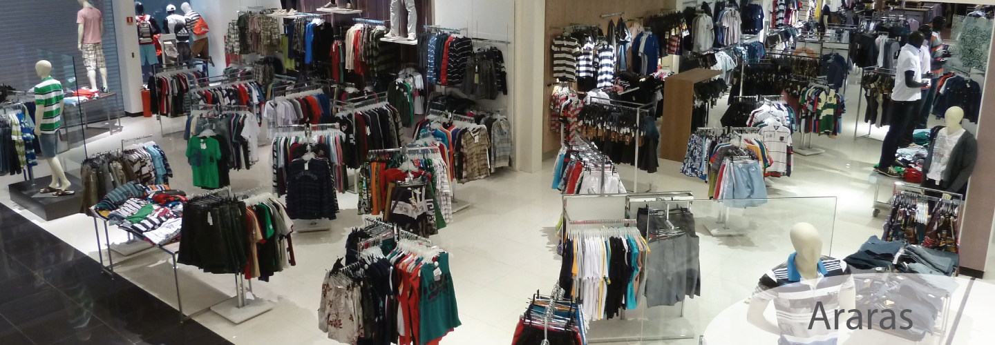 arara para loja de roupas